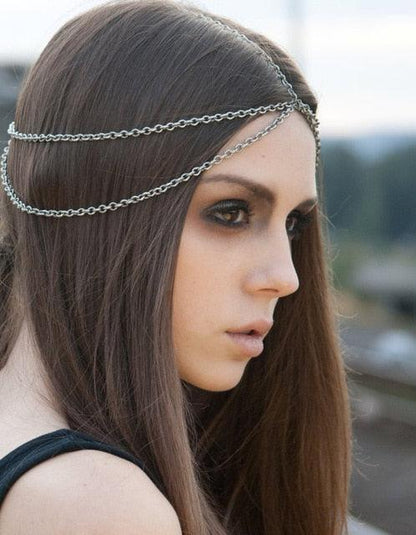 Draping Boho Head Chain Hair Accessories Headwear - The Burner Shop