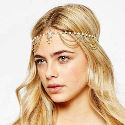 Draping Boho Head Chain Hair Accessories Headwear - The Burner Shop