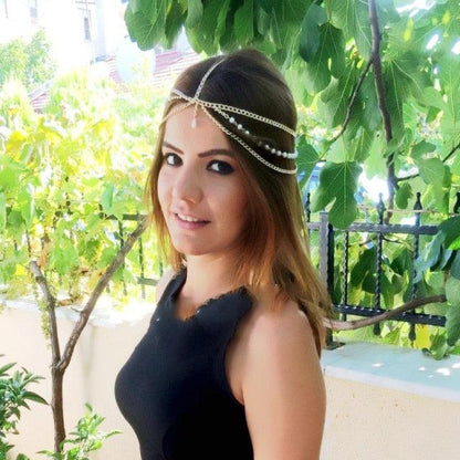Draping Boho Head Chain Hair Accessories Headwear - The Burner Shop