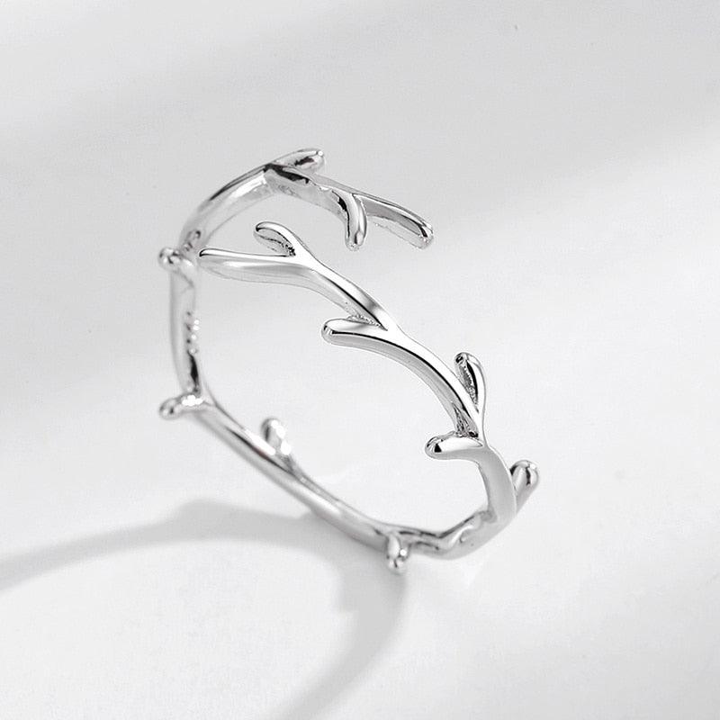 Elegant Branch Silver Ring Rings - The Burner Shop