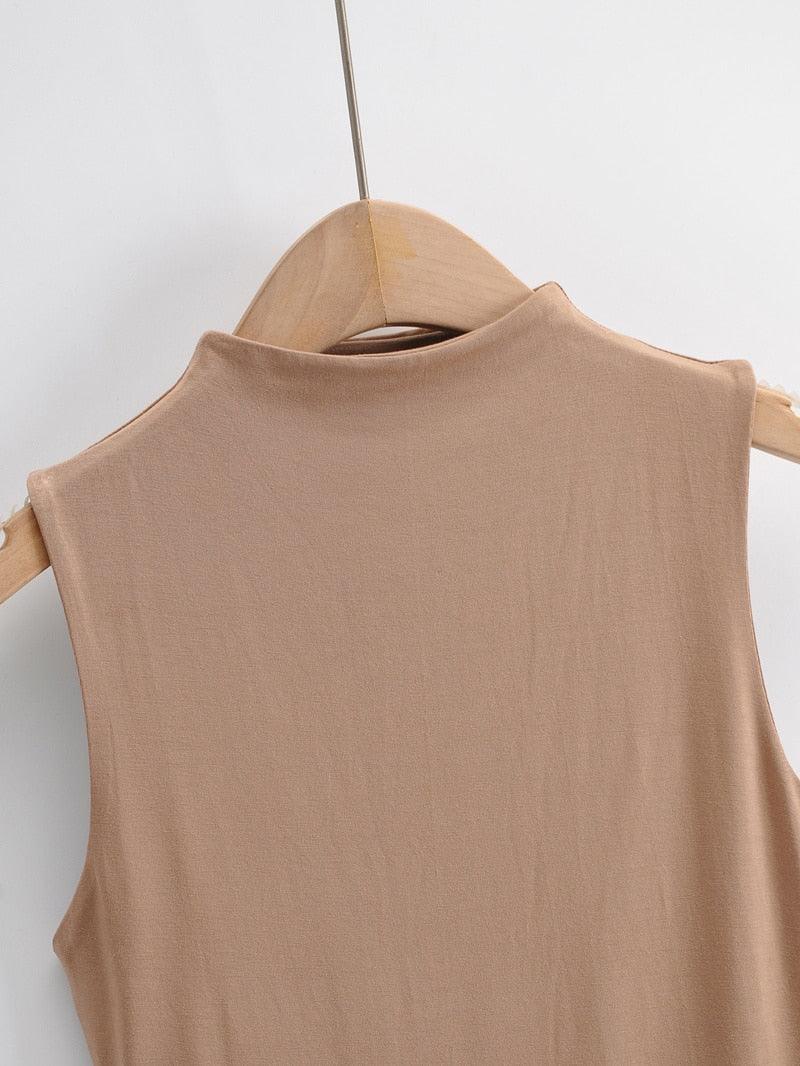 Elegant Sleeveless Bodysuit Bodysuit - The Burner Shop