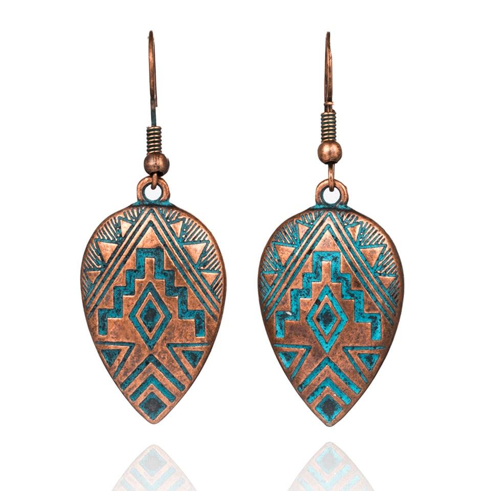 Ethnic Water Drop Earrings Earrings - The Burner Shop