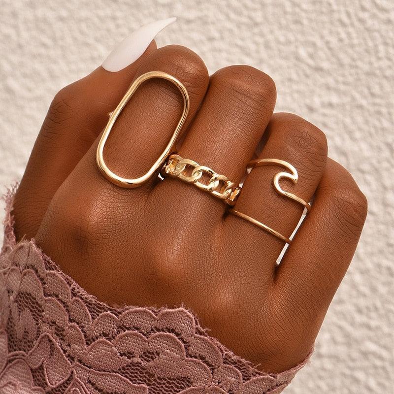 Femme Boho Matching Ring Set Rings - The Burner Shop