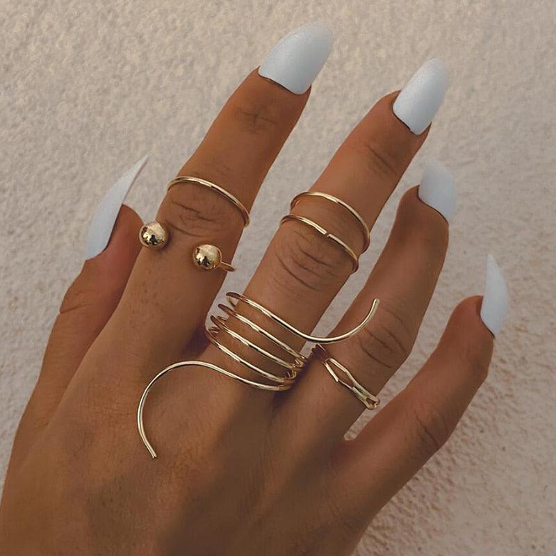 Femme Boho Matching Ring Set Rings - The Burner Shop