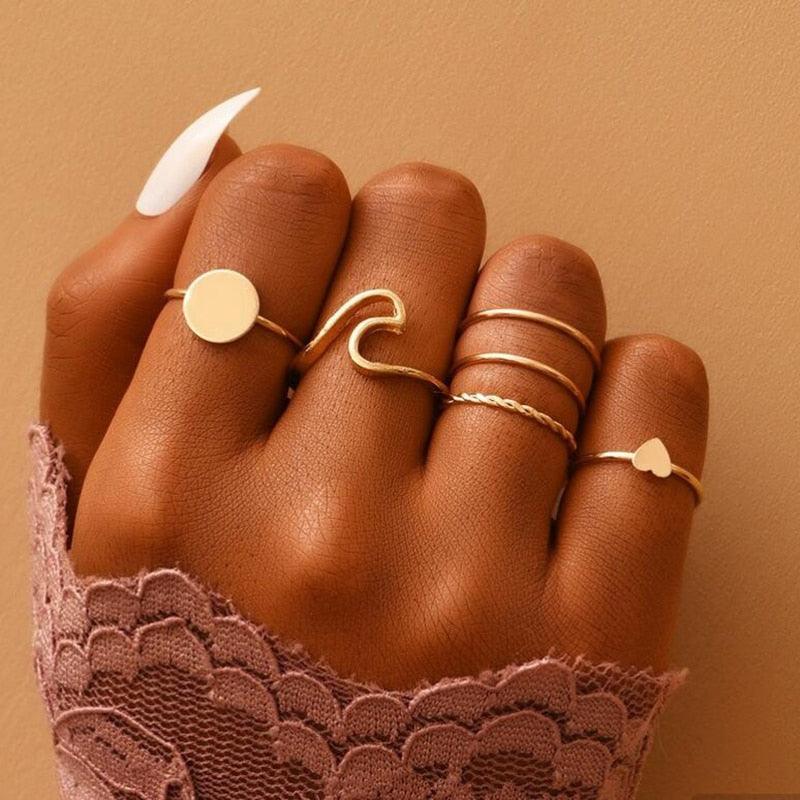 Femme Boho Matching Ring Set Rings - The Burner Shop