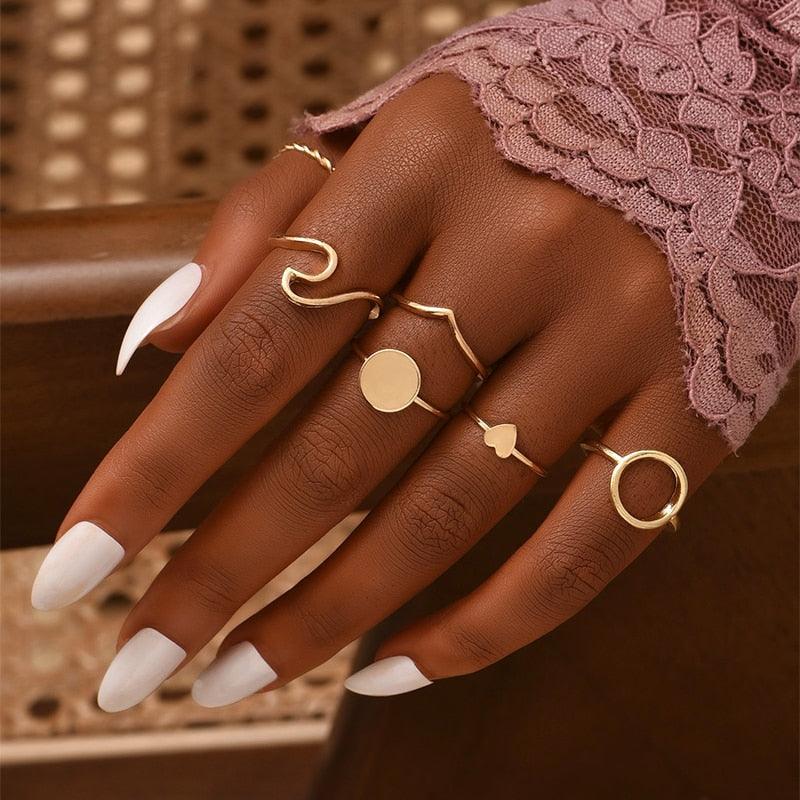 Femme Boho Matching Ring Set Rings - The Burner Shop