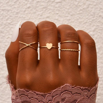 Femme Boho Matching Ring Set Rings - The Burner Shop