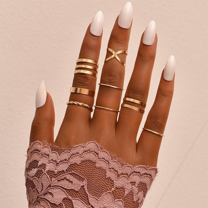 Femme Boho Matching Ring Set Rings - The Burner Shop
