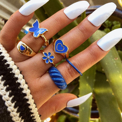 Femme Boho Matching Ring Set Rings - The Burner Shop