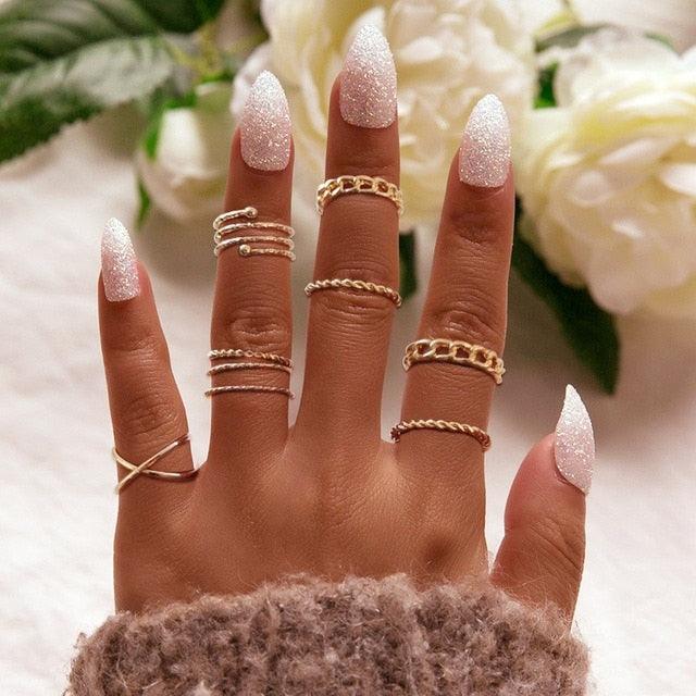 Femme Boho Matching Ring Set Rings - The Burner Shop
