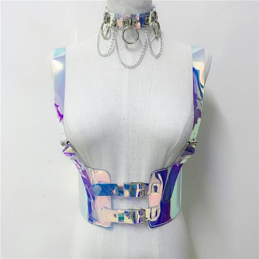 Festival Holographic Harness Set Body Harness - The Burner Shop