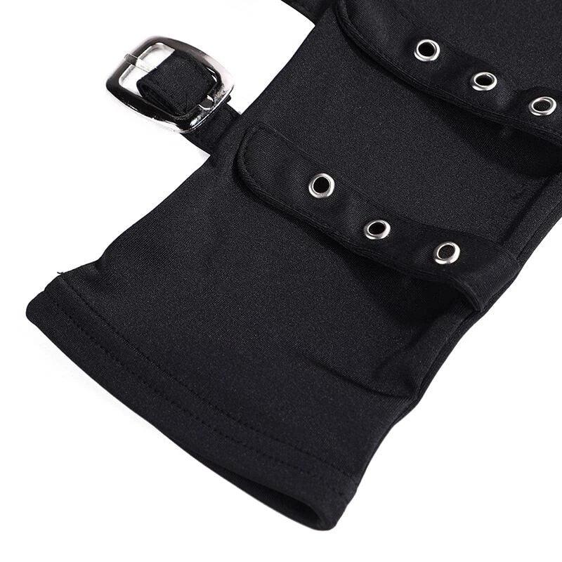 Fingerless Eyelet Ribbon Elbow Gloves Gloves - The Burner Shop