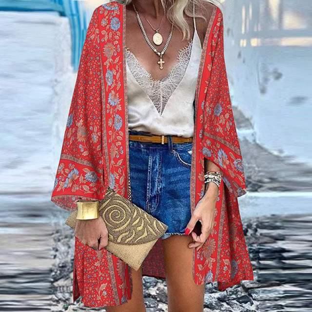 Floral Vintage Kimono Kimonos - The Burner Shop