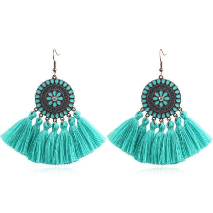 Fringed Boho Drop Tassel Earrings Earrings - The Burner Shop