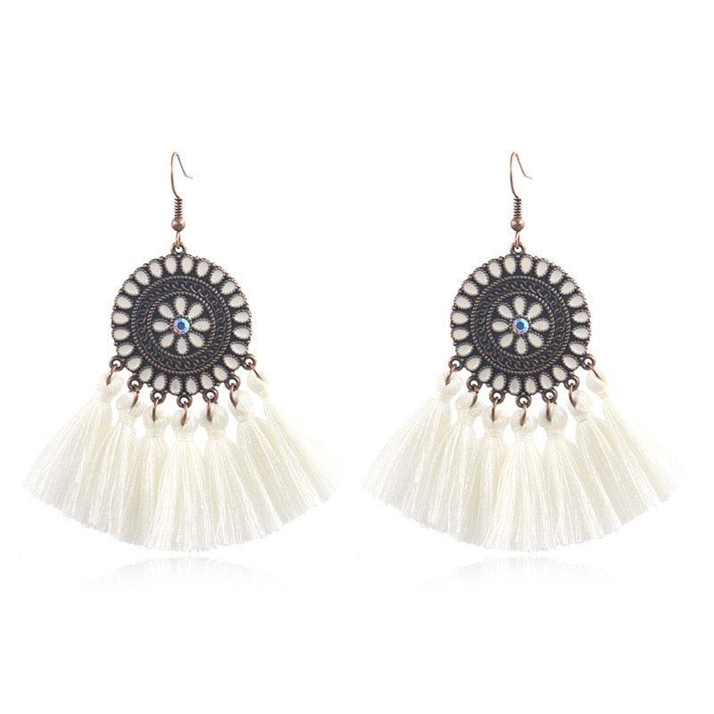 Fringed Boho Drop Tassel Earrings Earrings - The Burner Shop