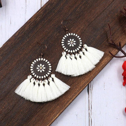 Fringed Boho Drop Tassel Earrings Earrings - The Burner Shop