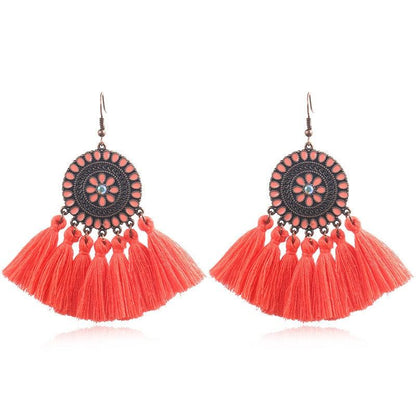 Fringed Boho Drop Tassel Earrings Earrings - The Burner Shop
