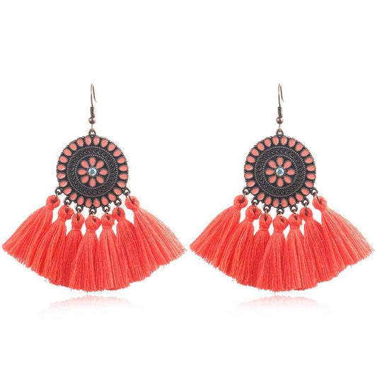 Fringed Boho Drop Tassel Earrings Earrings - The Burner Shop