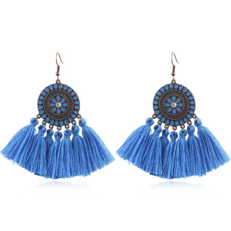 Fringed Boho Drop Tassel Earrings Earrings - The Burner Shop