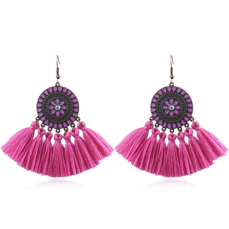 Fringed Boho Drop Tassel Earrings Earrings - The Burner Shop
