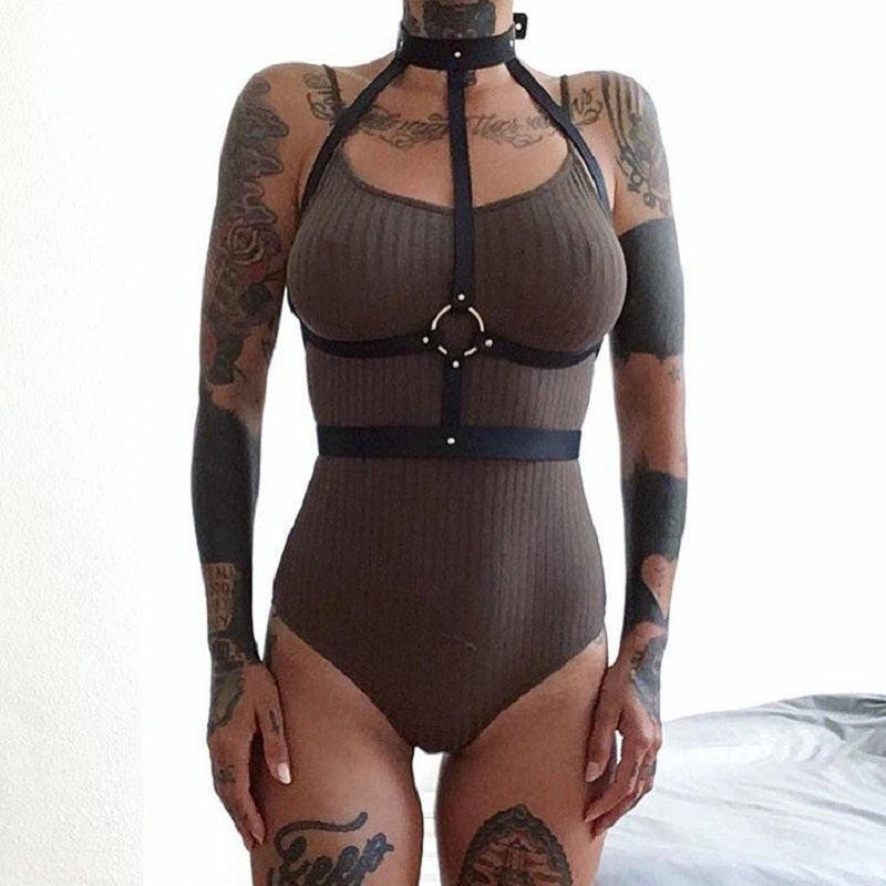 Garter Belt Bralette Body Harness - The Burner Shop