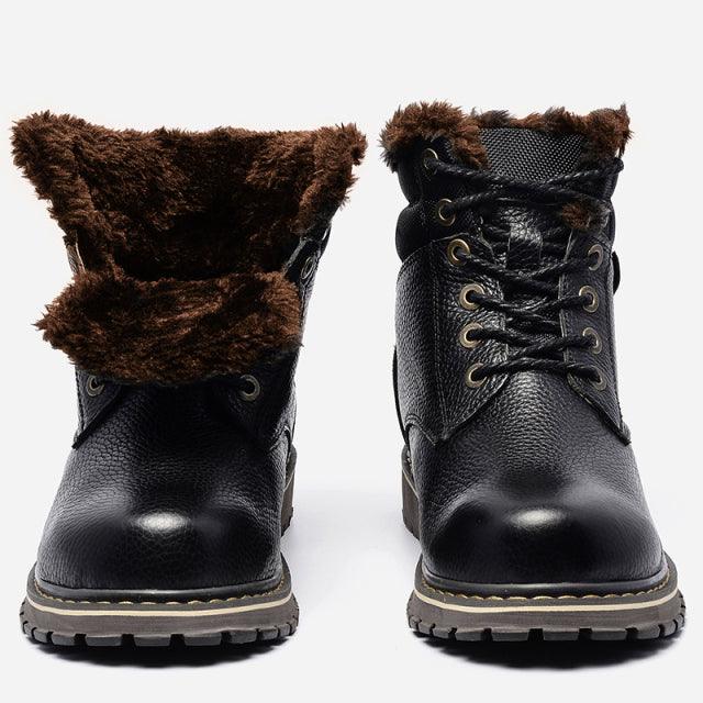 Genuine Retro Leather Winter Boots Boots - The Burner Shop