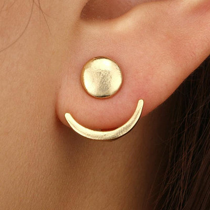 Geometric Boho Moon Earrings Earrings - The Burner Shop