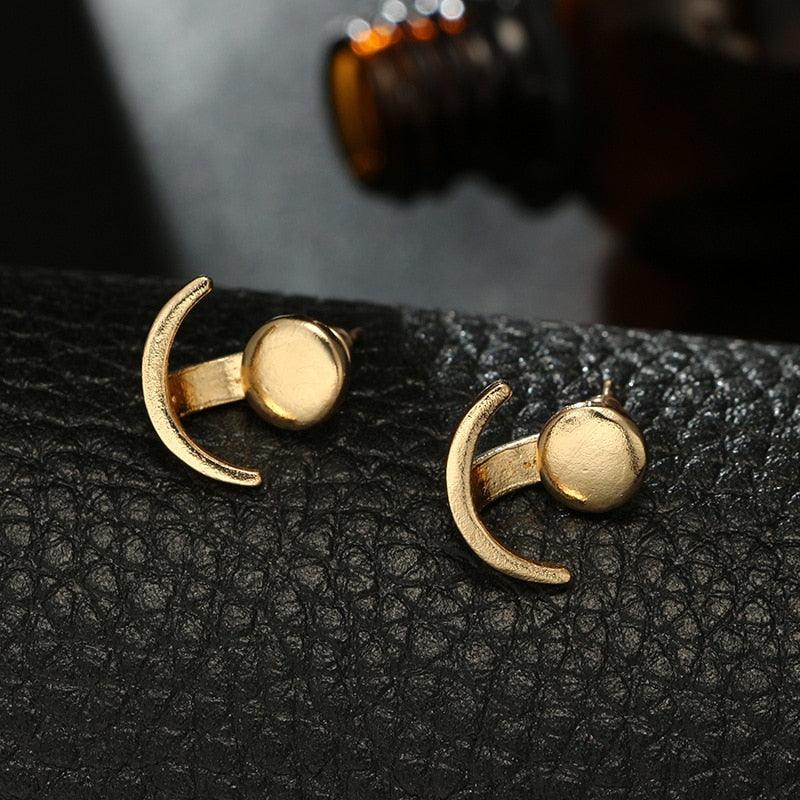 Geometric Boho Moon Earrings Earrings - The Burner Shop