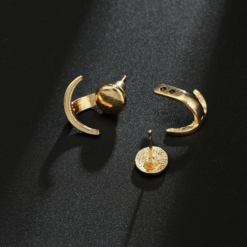 Geometric Boho Moon Earrings Earrings - The Burner Shop
