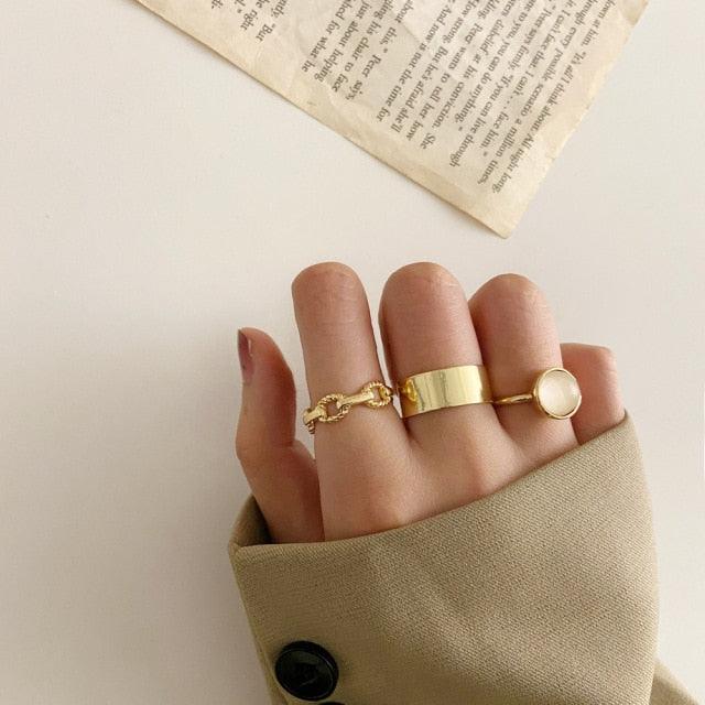 Geometric Ring Set Rings - The Burner Shop