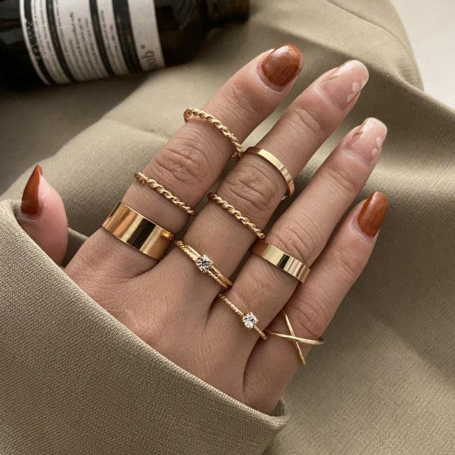 Geometric Ring Set Rings - The Burner Shop