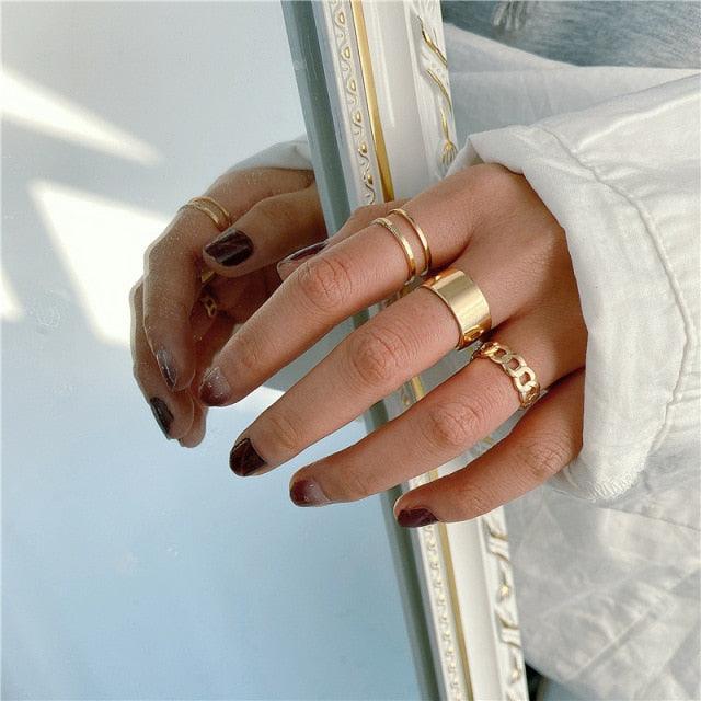 Geometric Ring Set Rings - The Burner Shop