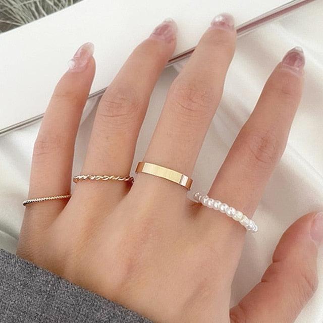 Geometric Ring Set Rings - The Burner Shop