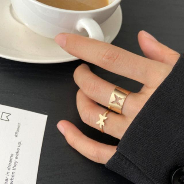 Geometric Ring Set Rings - The Burner Shop