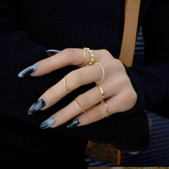 Geometric Ring Set Rings - The Burner Shop