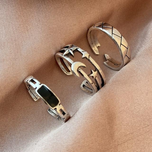 Geometric Ring Set Rings - The Burner Shop