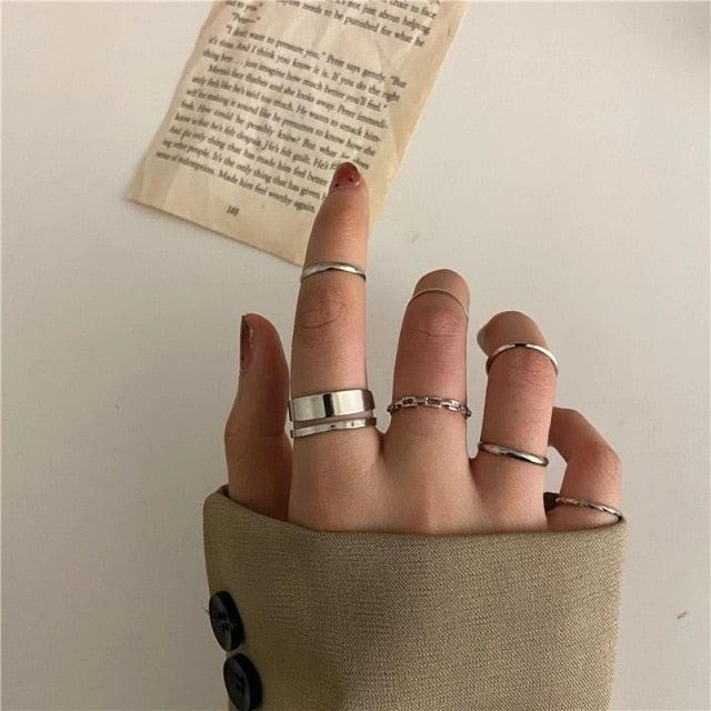 Geometric Ring Set Rings - The Burner Shop