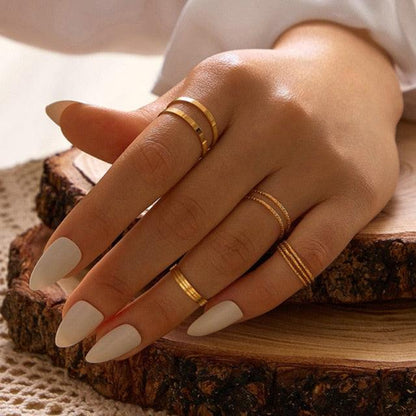 Geometric Ring Set Rings - The Burner Shop