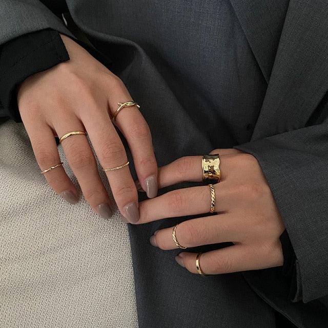 Geometric Ring Set Rings - The Burner Shop
