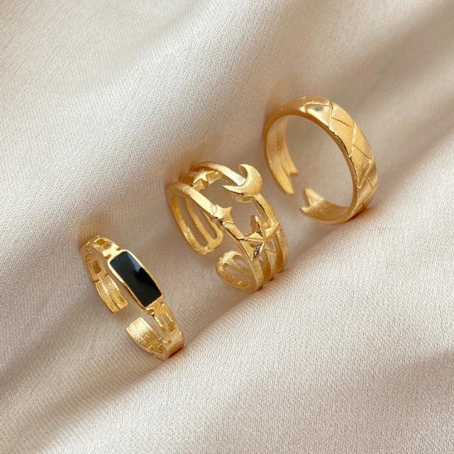 Geometric Ring Set Rings - The Burner Shop