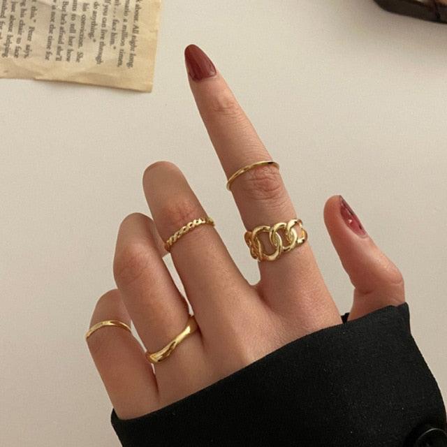 Geometric Ring Set Rings - The Burner Shop
