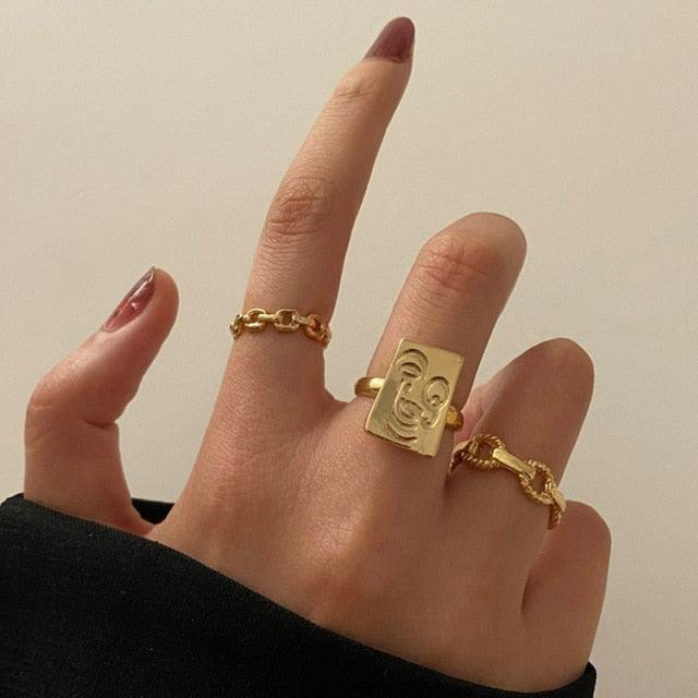 Geometric Ring Set Rings - The Burner Shop