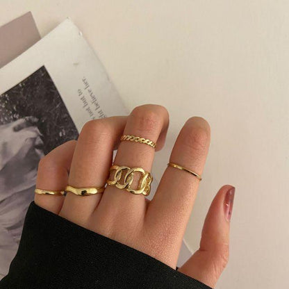 Geometric Ring Set Rings - The Burner Shop