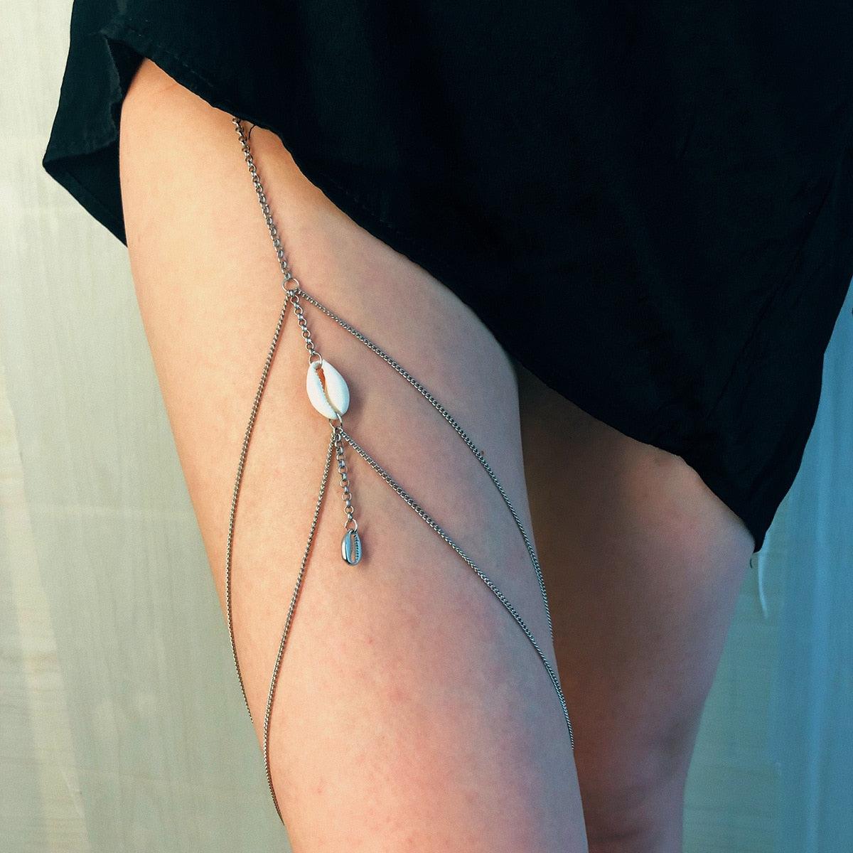 Geometric Thigh Chain Body Jewelry - The Burner Shop