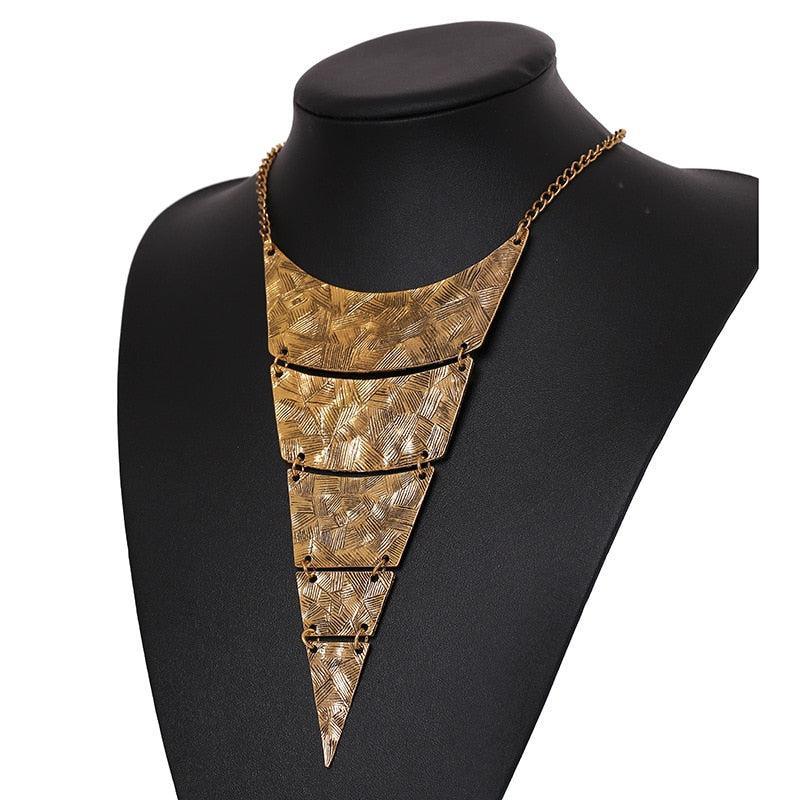 Geometric Triangle Choker Statement Necklace Necklaces - The Burner Shop
