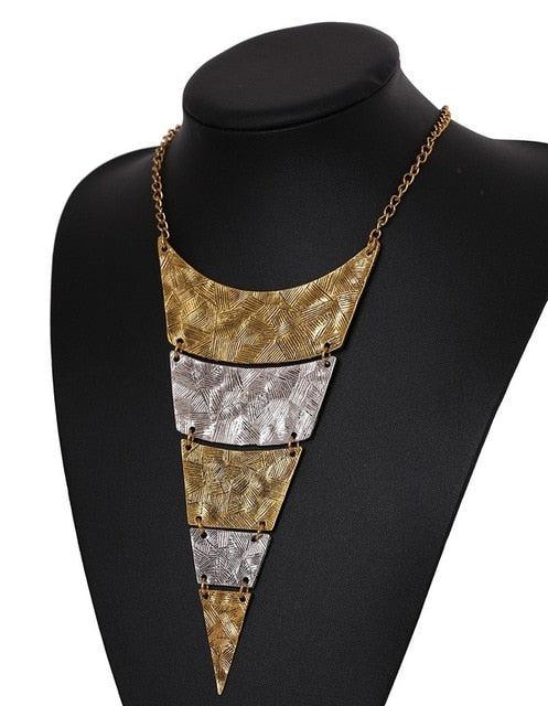 Geometric Triangle Choker Statement Necklace Necklaces - The Burner Shop
