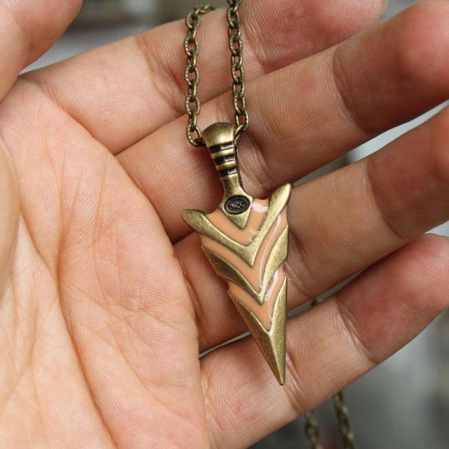 Glow in the Dark Chain Arrow Pendant Necklaces - The Burner Shop
