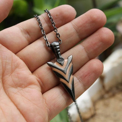 Glow in the Dark Chain Arrow Pendant Necklaces - The Burner Shop