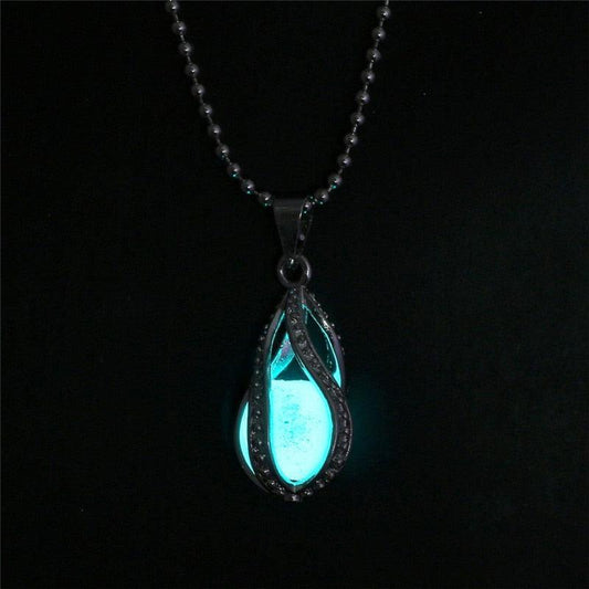 Glow In The Dark Silver Necklace Necklaces - The Burner Shop