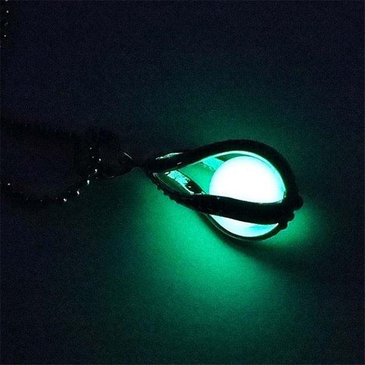Glow In The Dark Silver Necklace Necklaces - The Burner Shop